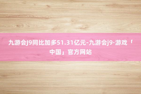 九游会J9同比加多51.31亿元-九游会j9·游戏「中国」官方网站