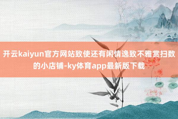 开云kaiyun官方网站致使还有闲情逸致不雅赏扫数的小店铺-ky体育app最新版下载